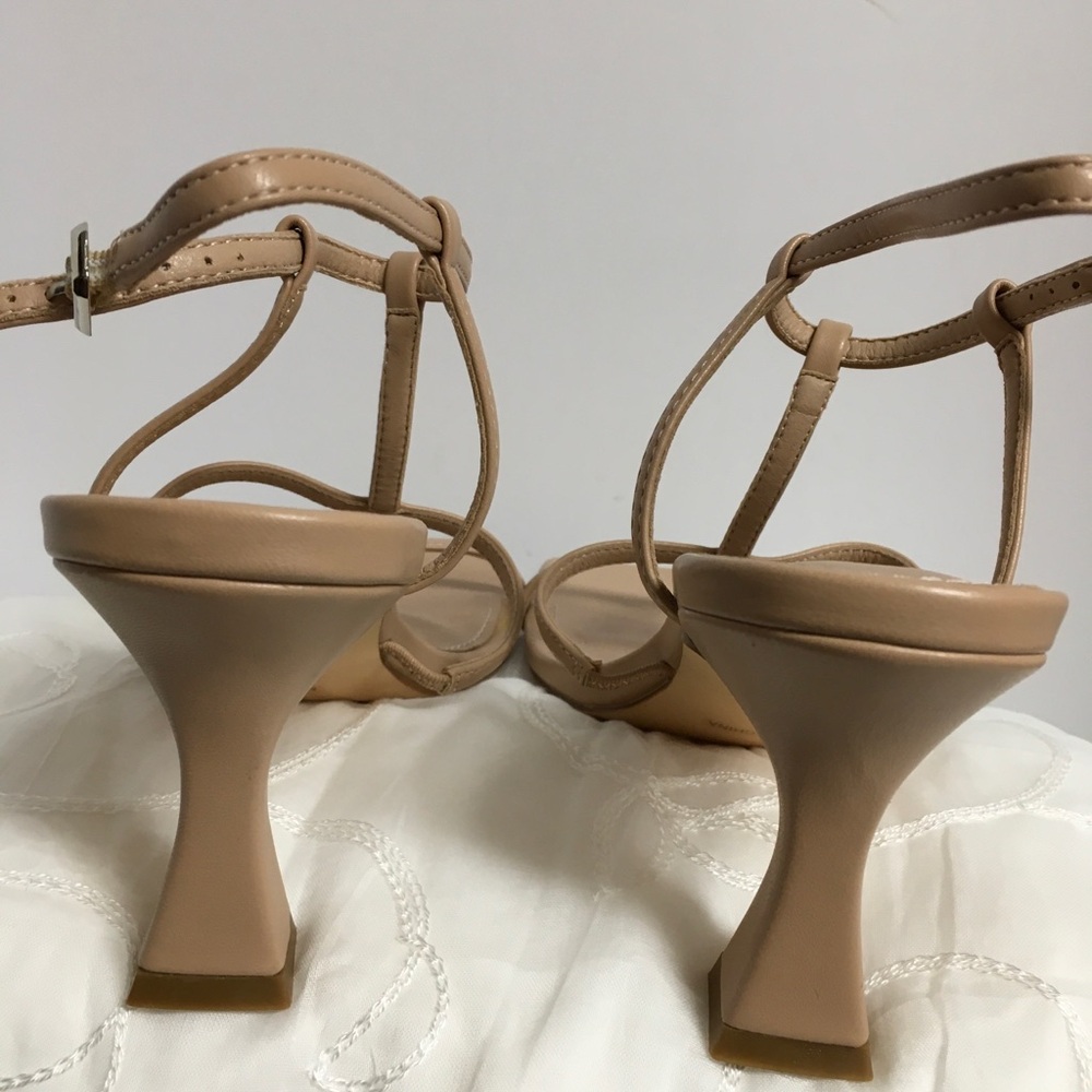 Modatope Nude Strappy Square Toe Heels - Women - Picture 4 of 5